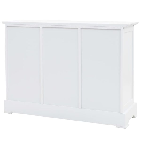 vidaXL Sideboard White MDF, Pinewood, Metal Medium Sideboard