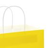 vidaXL Paper Bags 250 pcs with Handles Yellow 32x22x24 cm