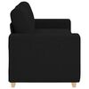 vidaXL Loveseat Sofa Black 100% Polyester, Plywood, Steel 2-seater