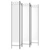 vidaXL 5-Panel Room Divider White 78.7"x86.6" Fabric