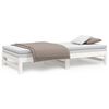vidaXL Day Bed White Solid pine wood 2x Expandable Day Bed