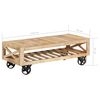 vidaXL Coffee Table with Wheels Solid Wood Mango 43.3"x19.7"x14.6"
