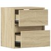 vidaXL TV Wall Cabinet Sonoma Oak Engineered Wood 16.1 x 12.2 x 17.7 in