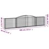 vidaXL Gabion Basket Set of 9 Silver Galvanized iron