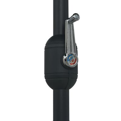 vidaXL Outdoor Parasol with Aluminum Pole 106.3"x96.9" Black