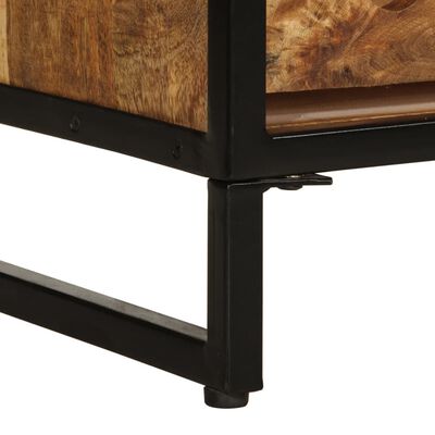 Close-up of bottom leg and adjustable foot of cabinet.