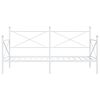 vidaXL Daybed with Trundle White Steel Medium Daybed with Storage