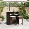 vidaXL Garden Bar Set Brown, Cream White