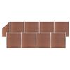 vidaXL WPC Fence Set 8 Square + 1 Slanted 584.3"x73.2" Brown