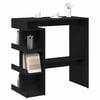 vidaXL Bar Table Black Oak 39.37 x 18.90 x 39.96 in Engineered Wood