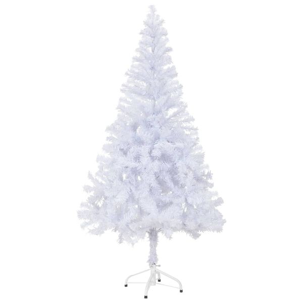 vidaXL Artificial Christmas Tree White PVC, plastic 47.2 in