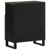 vidaXL Sideboard Black Solid mango wood with grey finish Medium