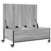 vidaXL Coffee Table Gray Sonoma Engineered Wood Small Rollable