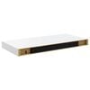vidaXL Wall Shelf Set of 2 High gloss white Honeycomb MDF, metal