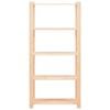 vidaXL 5-Tier Storage Racks 5 pcs 31.5"x15"x66.9" Solid Pinewood 551.2 lb