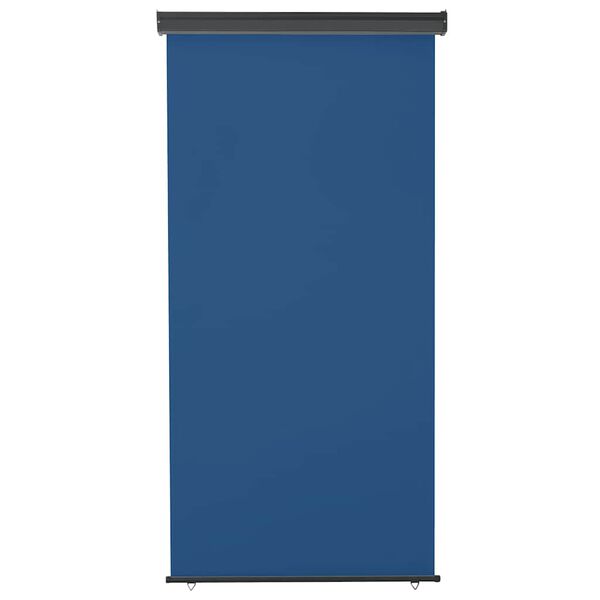 vidaXL Balcony Side Awning Blue Steel, aluminum, fabric (100% polyester)
