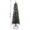 vidaXL Christmas Tree Green and white PVC and steel Slim