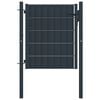 vidaXL Fence Gate PVC and Steel 39.4x39.8" Anthracite