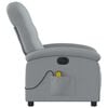vidaXL Electric Massage Recliner Chair Light Gray