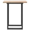 vidaXL Dining Table O-Frame 23.6"x23.6"x29.7" Solid Wood Pine and Steel