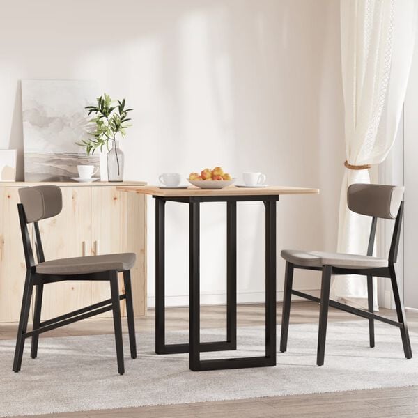 vidaXL Dining Table Leg Black Powder-coated steel Standard Durable
