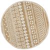 vidaXL Area Rug Natural and White Braided Jute 47.2 in diameter Pattern