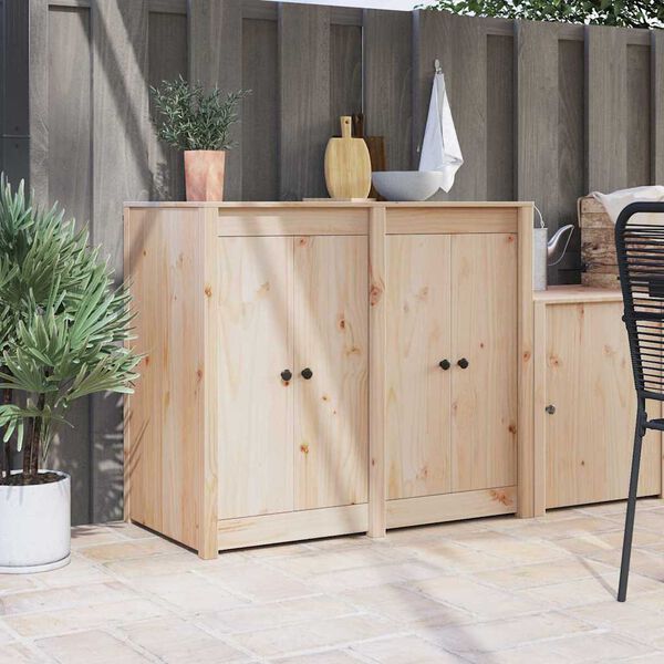 vidaXL Kitchen Door 2 pcs Cream 19.69 x 3.54 x 32.28 in