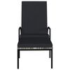 vidaXL Sun Lounger Grey PE Rattan, Galvanized Steel Standard