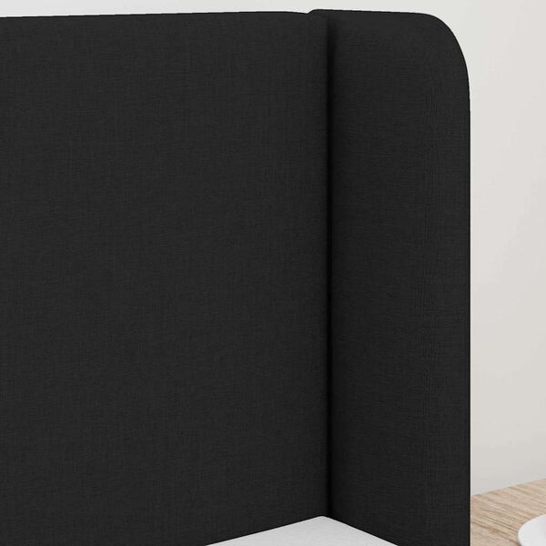 vidaXL Headboard with Headboard Black 40.5 x 4 x 40.5 cm fabric
