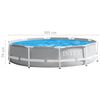 INTEX Swimming Pool Grey Steel Frame, PVC, Polyester 120.1 x 29.9 in