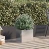 vidaXL Planter Silver Stainless Steel Good for small plants Tough