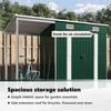 vidaXL Garden Shed Green Galvanized steel, Plastic Large Garden Shed