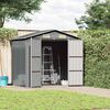 vidaXL Garden Shed Grey Galvanized Steel Large Garden Shed Rectangular