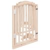 vidaXL Dog Gate with Door Foldable 6 Panels 118.1 " Poplar Wood