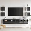 vidaXL TV Cabinet Set of 4 High gloss gray Engineered wood
