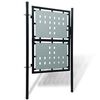 vidaXL Black Single Door Fence Gate 39.4x78.7"