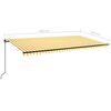 vidaXL Retractable Awning Yellow and White