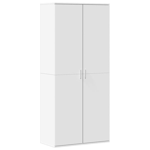 vidaXL Shoe Cabinet White Engineered Wood 70.1 in x 31.5 in x 15.4 in