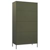 vidaXL Wardrobe Olive Green 35.4"x19.7"x70.9" Steel