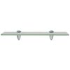 vidaXL Floating Shelf Frosted Tempered safety glass, Zinc alloy Medium