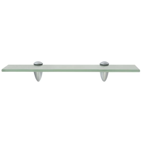 vidaXL Floating Shelf Frosted Tempered safety glass, Zinc alloy Medium
