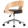 vidaXL Office Chair Black Faux leather, plywood, metal Adjustable