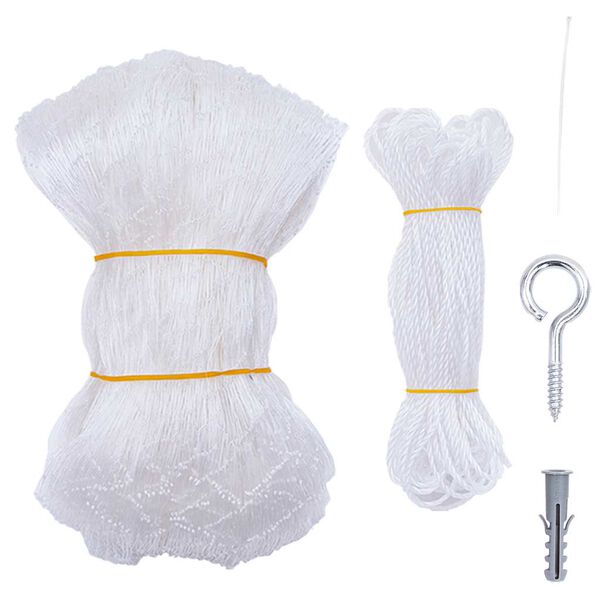 vidaXL Cat Net Transparent Nylon 12 x 3 ft UV-resistant materials