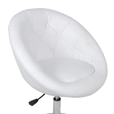 vidaXL Bar Stools 2 pcs White Faux Leather