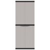 vidaXL Outdoor Storage Cabinet Grey and Black Polypropylene Medium