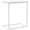 vidaXL Side Table White Engineered Wood, Iron Compact Durable
