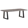 vidaXL Coffee Table Gray Solid Acacia Wood Large Industrial