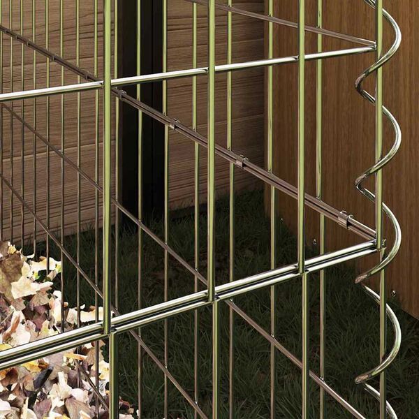 vidaXL Square Composter 39.37 x 39.37 x 39.37 in Iron