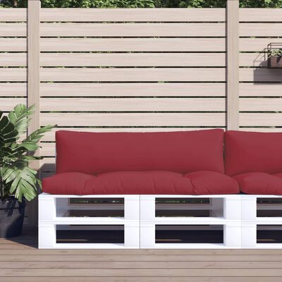 vidaXL Pallet Cushions 2 pcs Red Fabric