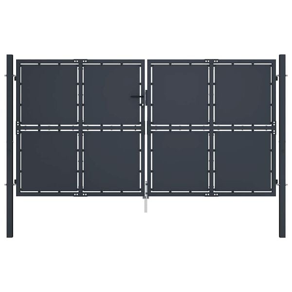 vidaXL Garden Gate Steel 118.1x59.1" Anthracite